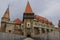 Medieval Hunyad or Corvin castle, Hunedoara town, Transylvania r