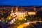 Medieval Hunyad Corvin castle at twilight time, Hunedoara town,Transylvania,Romania,Europe