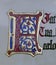 Medieval illuminated manuscript calligraphy in Stari Grad