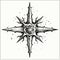 Medieval-inspired Shuriken: Black Lineart With Graphic Ink Style