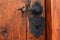 Medieval iron door handle