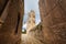 Medieval Italian city with old tower in the middle, path between ancient buildings in the historic center of Erice in Italy