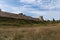 Medieval Izborsk fortress wall,  Talavskaya tower and Chapel of the Korsun Icon of the Mother of God. Izborsk, Pskov region,