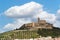 Medieval La Mota castle on the hill in Andalusia