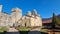 Medieval Manasija Orthodox Monastery and Ancient Fortification, Serbia. Landmark From 15th Century on Sunny Day