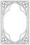 Medieval manuscript style rectangular frame. Gothic style pointed arch.