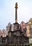 Medieval Marian Column, the Square of the Republic, in the heart of the town, Plzen, Czechia