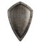 Medieval metal shield isolated