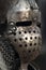 Medieval metal warrior helmet