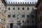 Medieval and old beautiful building facade landmark in Siena