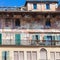 Medieval paintings of facade urban house in Verona