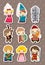 Medieval people stickers