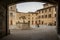 Medieval Piazza Silvestri in Bevagna Italy. 2017