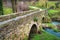 Medieval Pilgrim Bridge Puente outside the Town of Sarria in Galicia, on Way of St James Jakobsweg Camino de Santiago Pilgrimage