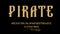 Medieval pirate corsair font, type or typeface