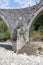 Medieval Plakidas Bridge at Pindus Mountains, Greece