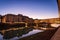 Medieval Ponte Vecchio and Arno River in Florence Tuscany Italy