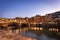 Medieval Ponte Vecchio and Arno River in Florence Tuscany Italy