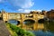 Medieval Ponte Vecchio with reflections, Florence, Tuscany, Italy