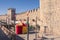 Medieval recreation under the walls of the castle in Montblanc, Spain.