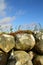 Medieval rock stones bolders along the roadside in Denmark