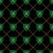 Medieval royal pattern with green shields and lines on the black background