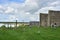 Medieval ruins in Clonmacnoise in Ireland