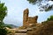 Medieval ruins in Tossa de Mar, Costa Brava, Catalonia, Spain