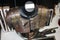 Medieval sheet metal armor. garment of Italian knights in battle