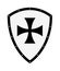 Medieval Shield. Templar Shield. Shield of Knight with Cross. Design Elements. Vector