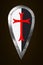 Medieval Shield. Templar Shield. Shield of Knight with Cross. Design Elements. Vector Illustration