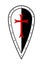 Medieval Shield. Templar Shield. Shield of Knight with Cross. Design Elements. Vector Illustration