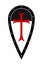 Medieval Shield. Templar Shield. Shield of Knight with Cross. Design Elements. Vector Illustration