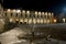 Medieval square in Arezzo (Tuscany) at night