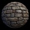 Medieval Stacked Stone Sphere With Realistic Texture