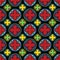 Medieval stained glass gothic seamless pattern