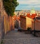 Medieval staircase in Prague