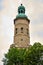 Medieval stone belfry of the historic church