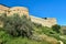 Medieval stone fortified tower in Magliano in Tuscany