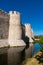 Medieval stone walled castle Mamure Kalesi on Mediterranean coast, Turkey