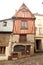 A medieval street in Laval, Pays de la Loire, France