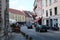 Medieval street in Ptuj, town on the Drava River banks, Slovenia
