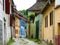 Medieval street in Sighisoara.