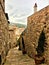 Medieval street, tower and stairway in Tossa de Mar, Spain