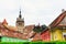 Medieval street view in Sighisoara, Romania