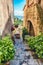 Medieval streets in the town of Montalcino, Tuscany, Italy