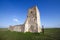 Medieval stumpy tower of Soltszentimre in Hungary