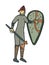 Medieval Style Artwork of Norman soldier.