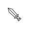 Medieval Sword line icon
