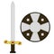 Medieval sword and shield